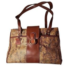 VINTAGE Marchino Italian Leather Large Womens Bag Satchel‎ Purse Venice Street